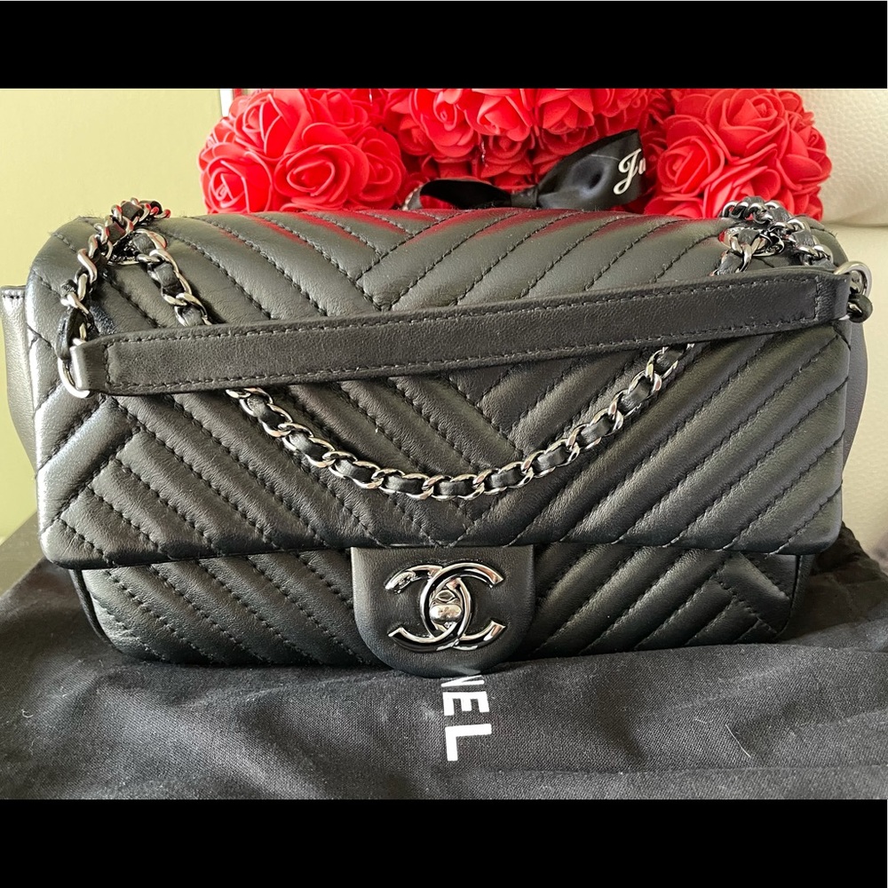 Chanel CC Chevron Flap Bag